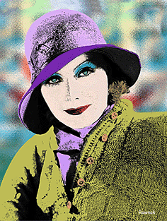 Greta Garbo pop art portrait
