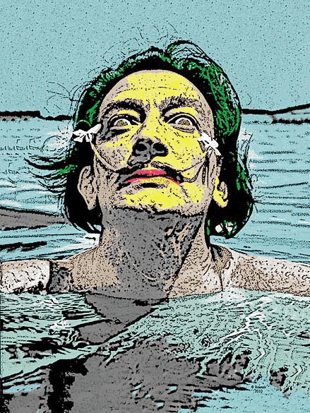 Salvador Dali Pop Art Portrait by Rownak
