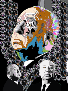Alfred Hitchcock pop art portrait