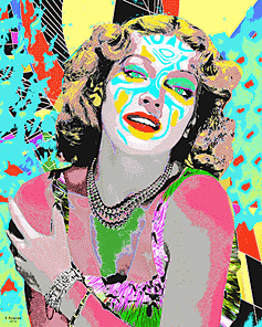Lana Turner pop art portrait