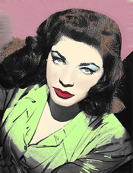 Lauren Bacall Pop Art Portrait