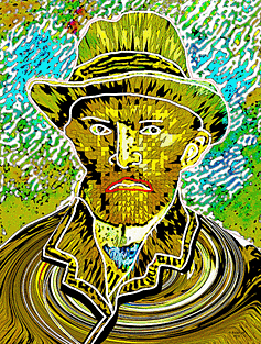 VincentVanGogh pop art portrait