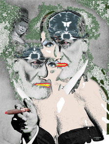 Sigmund Freud pop art portrait