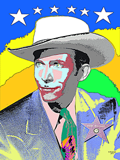 Hank Williams pop art portrait