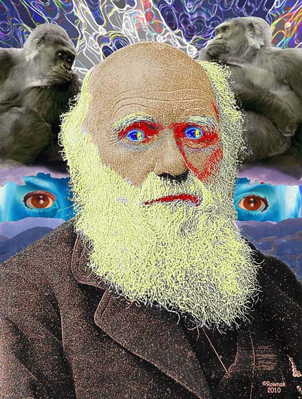 Charles Darwin Pop Art Portrait