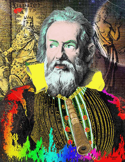 Galileo portrait in profile wax seal - antique wax seal fob