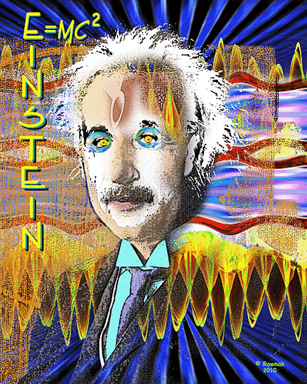 Albert Einstein FAMOUS PEOPLE POP ART PORTRAIT by ROWNAK
